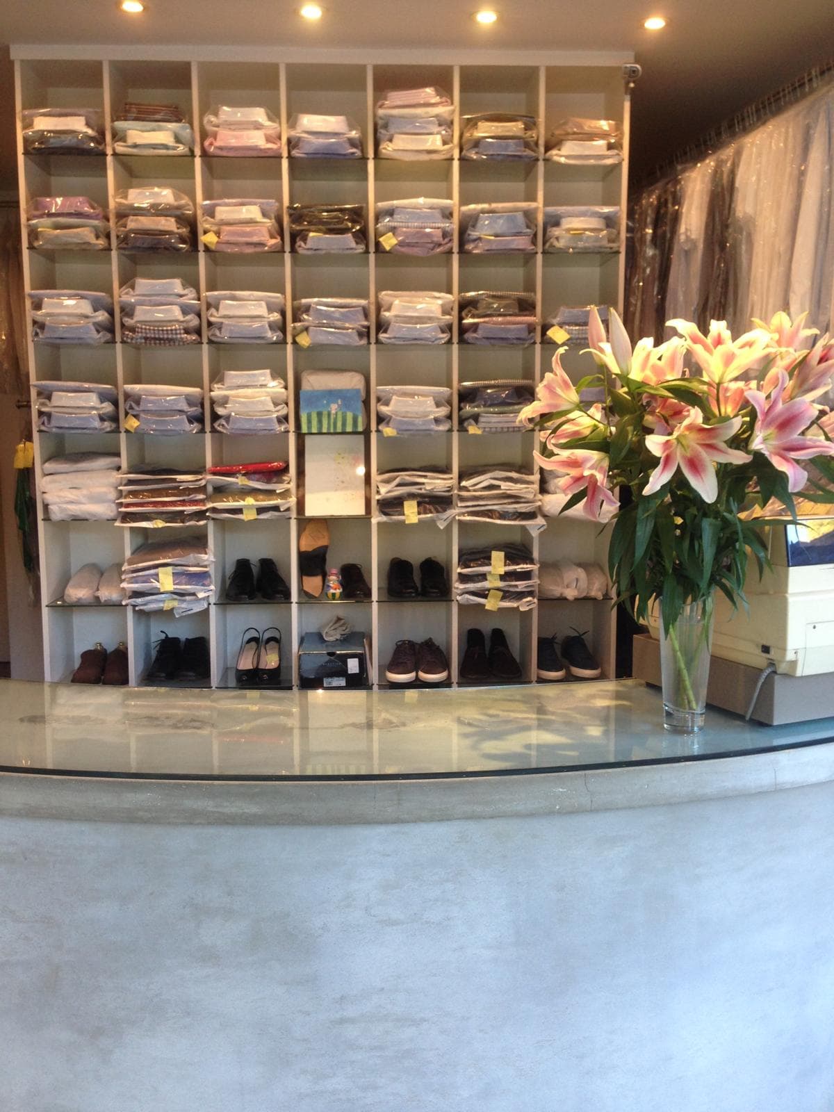 Inside L'Unique Dry Cleaners